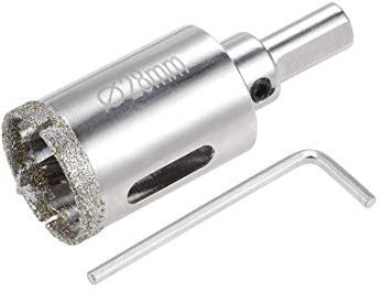 TA-VIGOR 28mm Diamond Drill Bit Glass Hole Saw Set, Hollow Core Drill Bit with Spotting Drill Bit, Tile Hole Cutter Set Core Drill Bits Center Pilot for Ceramics Porcelain Tile Bottles Pots Brick