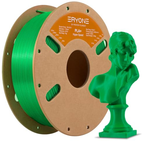 ERYONE High Speed PLA Plus Filament 1.75mm +/- 0.03mm, Rapid PLA+ Filament for Fast Printing, 30-500mm/s 3D Printing Filament Fit Most FDM Printer, 1kg (2.2LBS)/Spool, Green