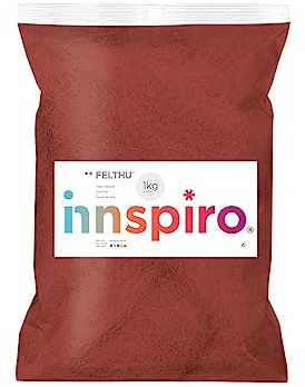 INNSPIRO Fieltro de Lana, Rojo Oscuro, 1000gr, 1000