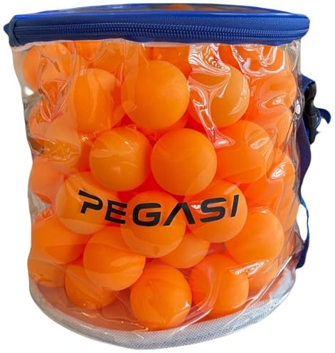 Pegasi Tischtennisbälle Unbedruckt - Orange Tischtennisbällen - Gute Qualität - 100 STK. - Orange