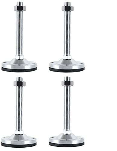 SBTRKT M20 x 200 mm Gewindegröße, robuste Nivellierfüße, 2,4 Zoll Basisdurchmesser, rutschfeste Fußpolster, 4 Stück.