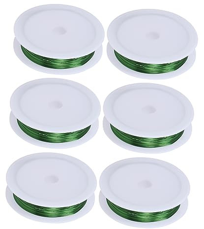 Lurrose Grüne Eisen Drahtbinder 0, 4mm 10m 6 Rollen für Pflanzen und Kabel
