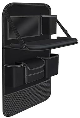 OTTSAN Rückenlehnenschutz Auto für Mitsubishi Xforce 2023, Auto Rücksitz Organizer Wasserdicht Kick-Matten-Schutz für Autositz Rücken Aufbewahrungstasche Auto Zubehör,Black-1PC