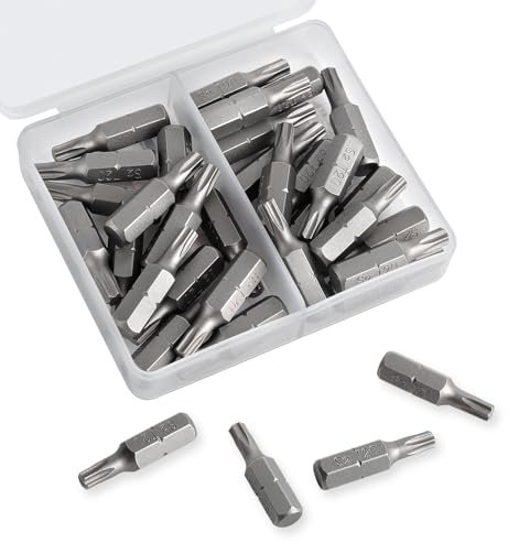 Rybtd Lot de 30 embouts Torx T20, 25 mm, pour tournevis électriques et outils de réparation électronique