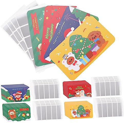 BCOATH Festival-karten Rubbel-beschichtung 160 Stück Papier-rubbelkarten Für Jungen Und Mädchen Weihnachtsgrußkarten-set
