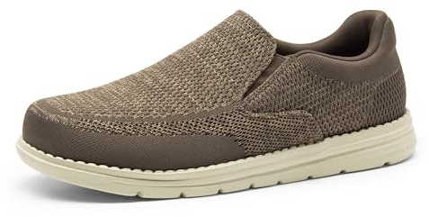 Bruno Marc Men's Slip-on Loafers, Casual Lightweight Stretch Shoes, Comfort Knit Outdoor Driving Sport Walking Shoes,Size 9,Sand,BMUMLS2520