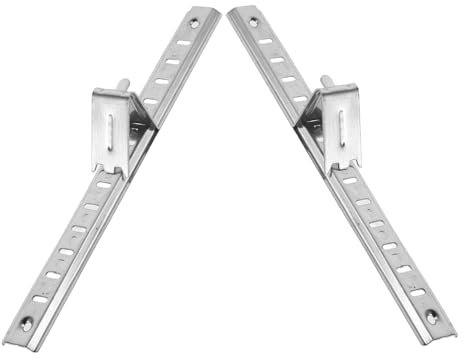 TIDTALEO 2pezzi Supporto in Acciaio Inox Per Ripiano Del Frigorifero Staffa Per Ripiano Con Clip e Fissaggi Parte Di Ricambio Per Congelatore Installazione Facile