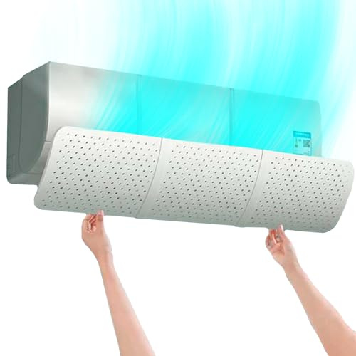 Bonplus BP Deflector Aire Acondicionado, Ajustable Deflector de Viento de Aire Acondicionado, Aire Frío y Caliente, Potenciador de Aire Acondicionado Ajustable,