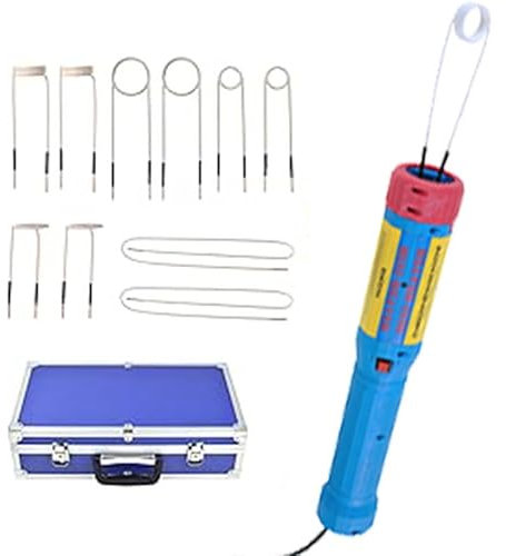 Induction Heater Kit, 1000W High Power with 8 Magnetic Coils for Automotive Flameless Heating, Handheld Tool for Bolt and Rusty Screw Removal