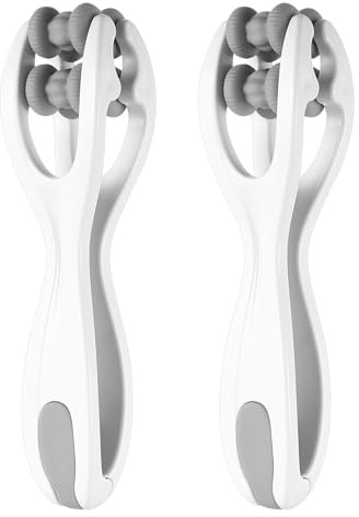 2 Stück Handmassagegerät für Erwachsene, Finger Massage Roller, Hand- und Fingermassagegerät, Silikon-massageroller, 360 Grad Massageball Massageball Selbstmassagerolle für Muskel Entspannen