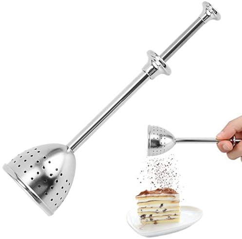 Spoons Di Shaker Di Zucchero A Velo, Spray Di Spruzzo Di Zucchero A Velo | Set Di Fluole- Di Farina In Acciaio Inossidabile, Filtro Tè Rotante, Farina Di Polvere Per Zucchero A Velo, Farina E Spe