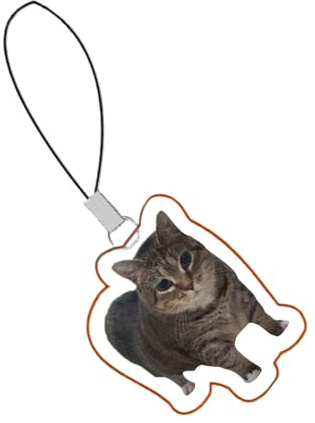 Generiskt sött mobilhänge | Emoticon mobiltelefonsnodd med karbinhakar – akrylnyckelring med katt, hund, för ungdomar och barn, se beskrivning, Akryl, Se beskrivning