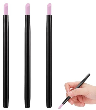 3 Stück Doppelköpfiges Nagelhautfeile Stein, Quarzstein Nagelfeile, Quarz Stift, Nagelhautschieber, Nagelfeile Stein, Nagel Schleifstift, Nagelschleifstifte, Stein Nagelfeile Stift