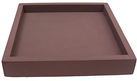 Abaodam Plateau Carré Épais en Plastique 20 x 20 Cm pour Pot De Fleurs, Bac à Plantes Étanche Intérieur Et Balcon, Support Antidérapant Multifonction pour Jardinière