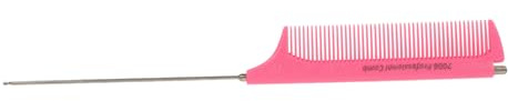 BIUDECO Einziehbarer Friseurkamm Kunststoff Spießschwanzkamm für Herren und Damen Haarstyling Salon Zubehör Rosa Zufällige Farbe