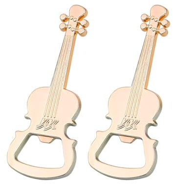 JUKOTA 2 pièces Guitar Décapsuleur Ouvre Bouteille Cadeau Papa Idée Cadeau Homme Anniversaire Facile à Transporter,pour Les Amateurs de Musique,Fete,Cadeau Noel,Personnalisé Homme Cadeau Amie