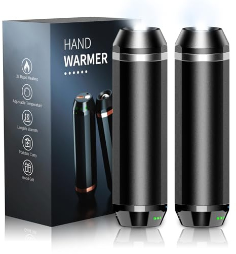 SUPPOU Magnetic Hand Warmers with Flashlight, 2-pack hand warmers rechargeable 5000mAh Battery Operated, Electric Portable Pocket Heater, 3 Levels Heat for Outdoor, Idea Gifts for Men, Women