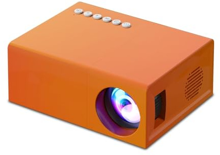 Compatible con el miniproyector LED YG300, versión Mejorada, 600 lúmenes, 320 x 240 P, Compatible con HDMI, Reproductor Multimedia doméstico de Audio USB.(Orange Android,AU Plug)