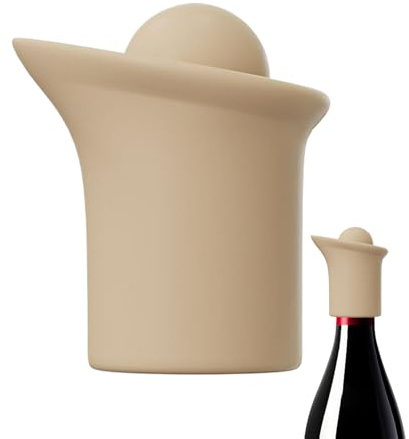 Cierre de vino espumoso de silicona reutilizable, cierre de botellas hermético | Almacenamiento de vivienda larga para casa, cocina, bar, restaurante, viajes, acampar, picnic, fiesta, cerveza, vodka,