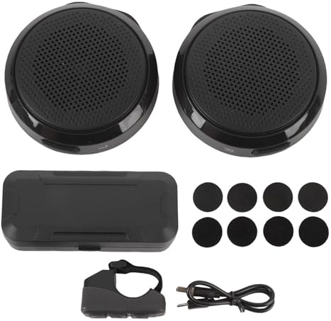 Aramox Auriculares BT para Motocicletas con Estuche de Carga y Control Remoto Altavoz Inalámbrico para Casco Utilizado para Esquiar Ciclismo Escalada Senderismo Deportes Al Aire Libre