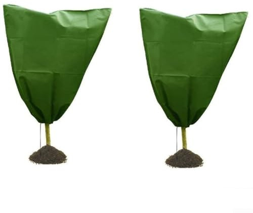 Cubiertas de protección contra congelamiento de plantas, tela Oxford 210D con cordón protector para plantas tanto para plantas en maceta como para arbustos frutales (G)