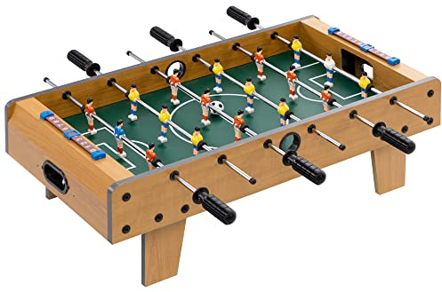 HOMCOM Calcio Balilla Adulti Bambini 2 Palline 69x36.5x22 cm Color Legno