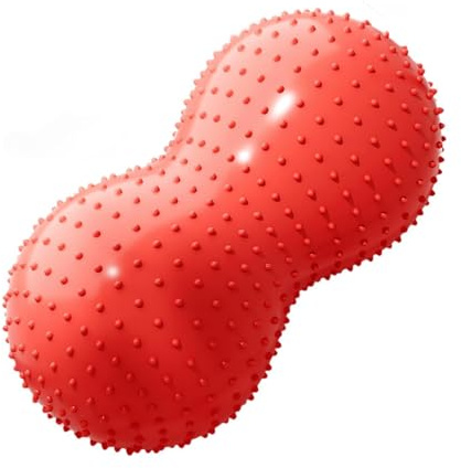 KESOTO Pelota de Pilates con Bomba, Pelota de Gimnasia para Entrenamiento de Equilibrio, Pelota de Asiento de PVC para Mayor Estabilidad, para Entrenamiento, Rojo