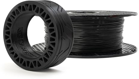 Prusament 3D-Drucker Premium Filament TPU 95A Jet Black 1,75 mm,500g Spool | Hohe Präzision – biegsam & elastisch – hohe Schlagzähigkeit – ideal für funktionale & flexible Bauteile