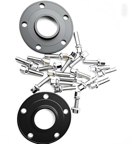 Spurverbreiterung Distanzscheiben Set Für Benz W205 W211 2 Stück 5 X 112 66,6 Hubzentrische Spurverbreiterung Kugelbolzen Aus Aluminium Spurverbreiterung Mit(15mm Black)