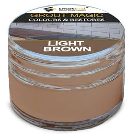 Smartseal Grout Magic – Light Brown, 20ml – Professional Reviver & Colour Restorer – Long-Lasting Sealer Superior to Grout Pens & Paint – 15-Year Durability