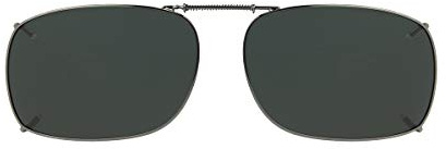 Dioptics unisex adult Solar Shield 1 Rec Sunglasses Clip On Sunglasses, Grey, 54 mm US