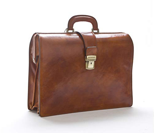 Arzttasche aus Leder - D&D0409 - Made in Italy (Honig)