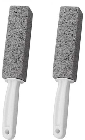 HengLiSam 2 Pack Handle Toilet Bowl Cleaner Pumice Stone Sticks, Hard Water Ring Stains Remover for Kitchen/Bath/Pool/Household Cleaning