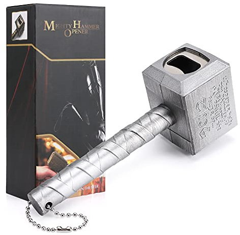 Lmaytech Beer Bottle Opener with Magnet, Gifts for Men, Husband, Dad, Boyfriend (Silver)