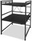 JOIEYOU Estante para microondas, estante de cocina ampliable de 2 niveles con 8 ganchos, organizador de cocina extensible ancho 40-60 cm, largo x alto 32 x 80 cm