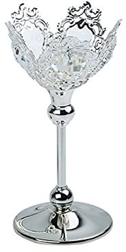 Kerzenhalterhalter Kristall Metall Kerzenständer Halter Restaurant Hochzeit Bankett Requisiten Esstisch Kerzenlicht Abendessen Zubehör Home Decoration Kandelaber (Size : Small)