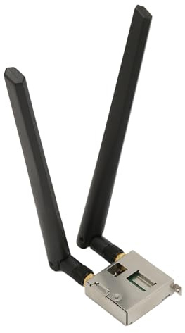 Sxhlseller AX210NGW WiFi 6E Tarjeta M.2 NGFF 2,4G 5G Bluetooth5.2 WiFi Tarjeta de Red, Inalámbrico NGFF M.2 Puerto WiFi 6 Tarjeta con 2 Antenas para y para Escritorio Linux