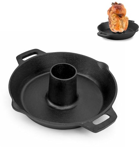 Charkettle Support à rôtir en fonte pour volaille, canette de bière, poulet avec rôtissoire, support vertical pour barbecue, four ou fumoir