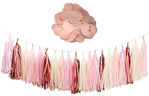 ifundom Bunte Quasten Konfetti Satz 10g Papierkonfetti Für Hochzeiten Geburtstagsfeiern Roségoldene Tischdekoration Partyzubehör
