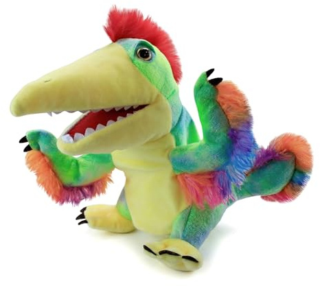 LOMTRATS Dinosaurier-Handpuppen für Kinder, Kleinkind enthält Triceratops und Tyrannosaurus Rex mit beweglichen offenen Mündern, perfekt zum Geschichtenerzählen,Geburtstagsgeschenke