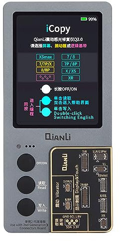 Batterietester mit iPhone-Reparaturset ICopy Plus 2.2 HD-Display, Kopierbildschirm und Vibrationsdaten, Originalfarbreparatur, Batterieerkennung