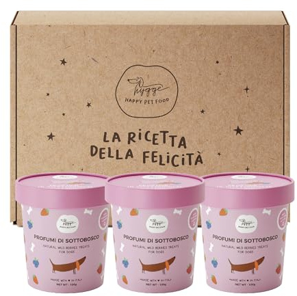 Biscotti per Cani, SET X3 100% Naturali ai Frutti Rossi | Potenziano le difese | Snack per Canialla Frutta per Addestramento e Coccole, per tutte le taglie ed età | 300 gr | Biscotti Cane Hygge Dog