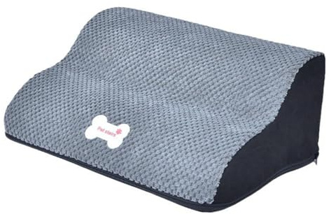 ＡＷＨＡＯ Rampas de escaleras para Perros Escalera para Mascotas Esponja de Alta Densidad versátil Extra Ancha para Perros heridos, Gris 15cm Alto