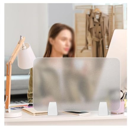 Desk Privacy Divider, Desk Divider, Screen Acrylic Double-sided Frosted Desktop Privacy Panel Computer Desktop Partition Customizable(100X30cm)