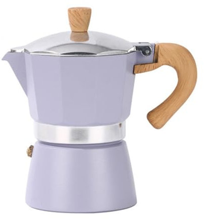 Stove Coffee Machine,Induction Moka Pot,Moka Pot Stovetop Espresso Maker Manual Cuban Coffee Percolator Machine Italian Espresso Coffee Maker(Purple)