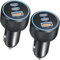 67W 3-Porte Caricabatterie Auto USB C, Presa Accendisigari PD/QC 3.0 Rapido Carica Batteria Adattatore 12V Caricatore per iPhone 16/15/14/13/Pro Max/16e, iPad, Samsung Galaxy S24, Pixel Xiaomi 2Pack