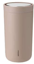 Stelton To-Go Click - Thermobecher, doppelwandige Isolierflasche - Rostfreier, auslaufsicherer Kaffeebecher/Teebecher mit Smart-Click-Deckel - Heiße & kalte Getränke - 0,2 Liter, Heather