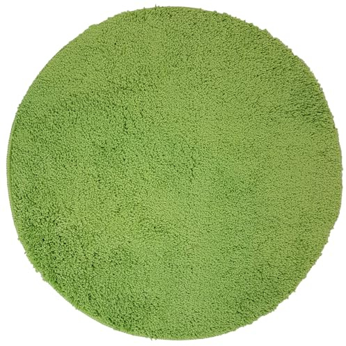 NYVI Badematte NYVISpa Lasalle Ø 60 cm Grün Rund - Badezimmerteppich - rutschfest, Saugfähig, Schnell Trocknend, Fußbodenheizung geeignet, Oeko-TEX, Waschbar, Weich