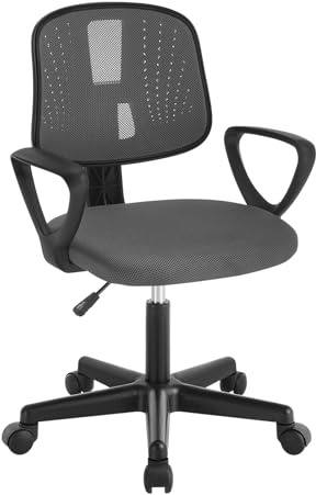 Klihome Chaise Bureau Enfant, Fauteuil de Bureau, Gris
