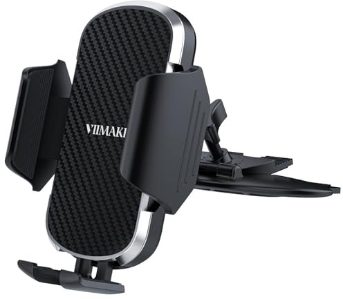VIIMAKE Supporto per telefono da auto, morsetto universale per CD, per iPhone, Samsung e smartphone da 4 a 6,8 pollici